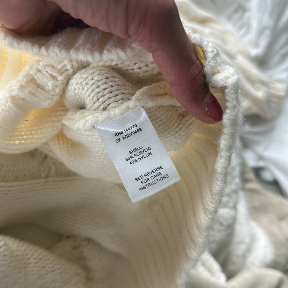 Acoa Cream Knit Sweater View 3